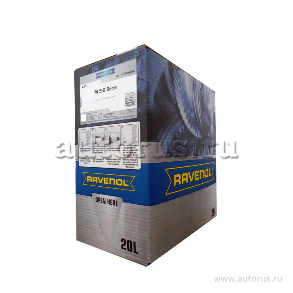 Трансмиссионное масло RAVENOL ATF M 9-G Serie (20л) ecobox 1211139-B20 (4014835847873)