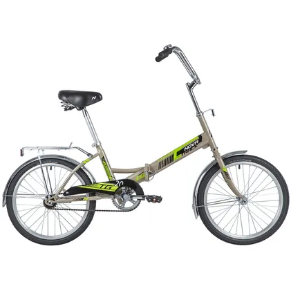 Велосипед 20 складной Novatrack TG-20 classic 1.0 (2020) количество скоростей 1 рама сталь 14 серый