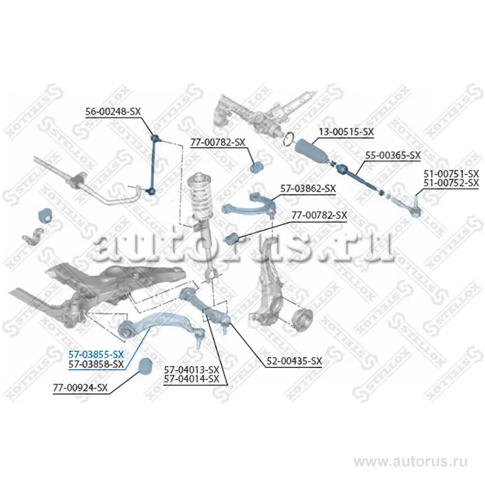 Рычаг передний левый BMW F10 /F11 /F13 (5703831_SX) STELLOX 5703855_SX