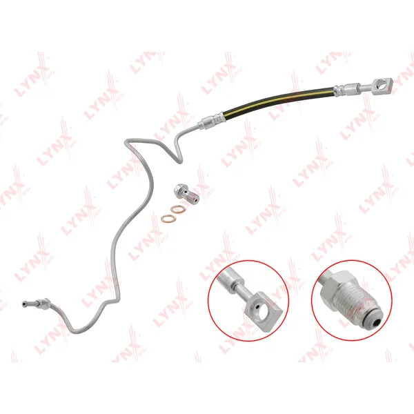 Шланг тормозной задний R AUDI A3 99-03 / Tt 01-06, SKODA Octavia 96-10, VW LYNXauto BL-3168