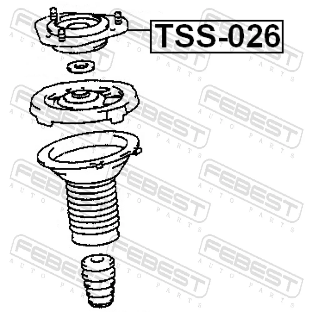 Опора переднего амортизатора FEBEST TSS-026