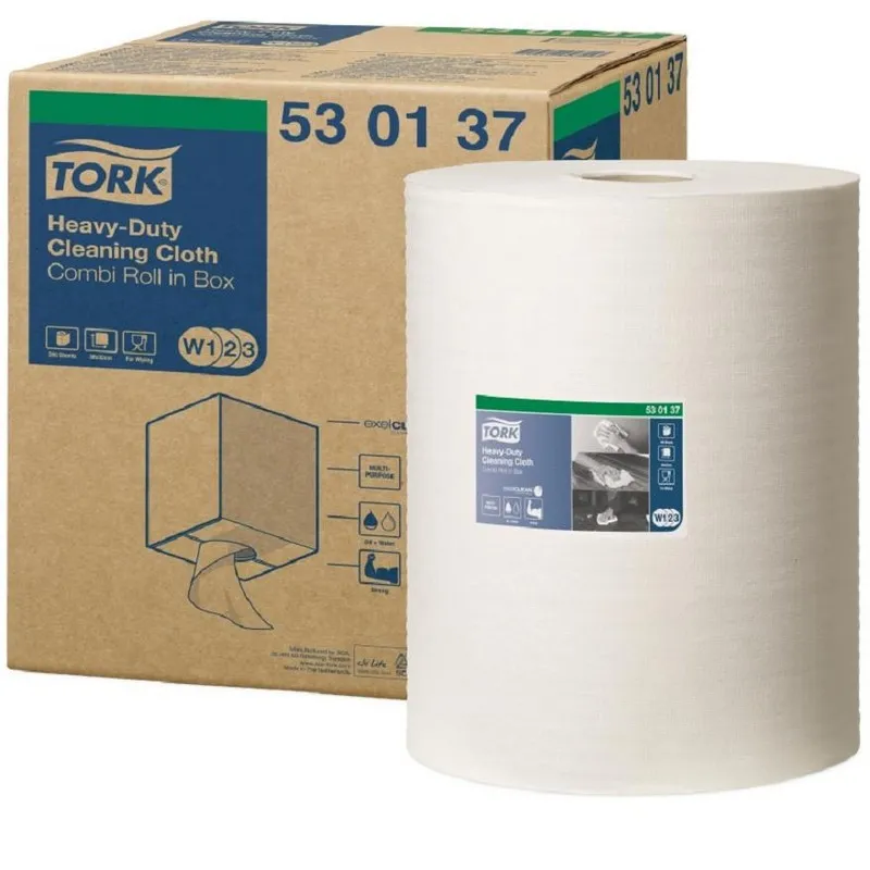 Материал протирочный нетканый Tork W1/W2/W3 280лx1рул/кор, белый 530137 449680