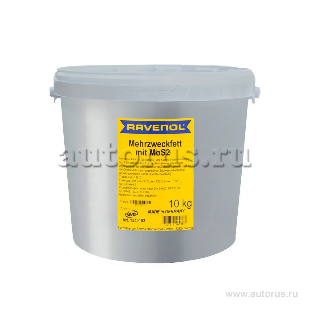 Смазка пластичная RAVENOL Mehrzweckfett m.MOS 2 10 кг Ravenol 1340103-010