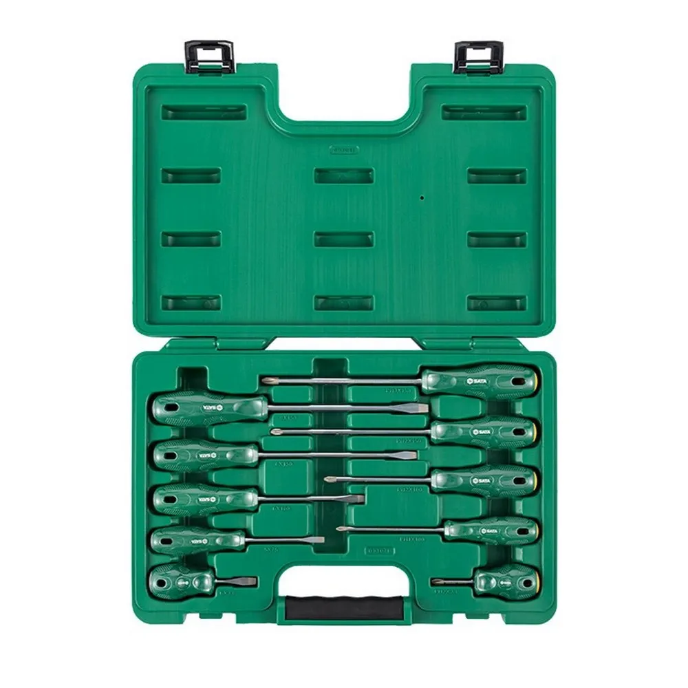 Отвертки в наборе 10 штук PHILLIPS Slotted. A-Series. SATA 09304E