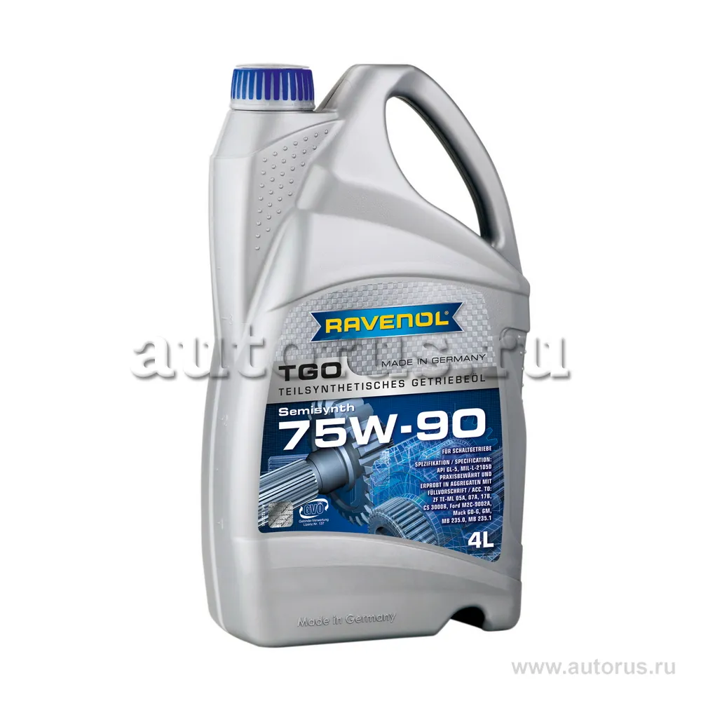 Трансмиссионное масло RAVENOL TGO SAE 75W-90 GL-5 (4л) new 1222105-004 (4014835734494)