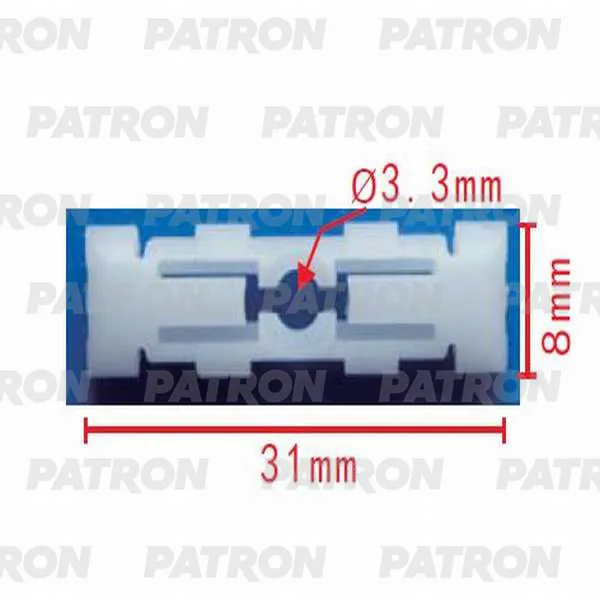 Зажим пластиковый для (упаковка 100шт) Audi, Seat, Skoda, Volkswagen при PATRON P370288A