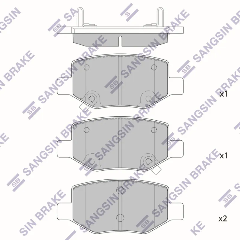 Колодки задние GEELY Coolray SANGSIN BRAKE SP2655