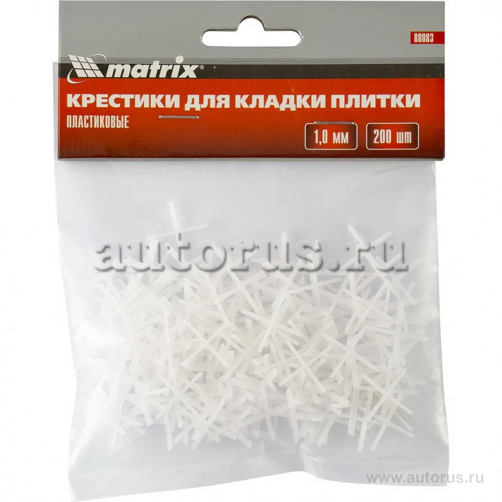Крестики, 1 мм, для кладки плитки, упаковка 200 шт MATRIX 88083 MATRIX 88083