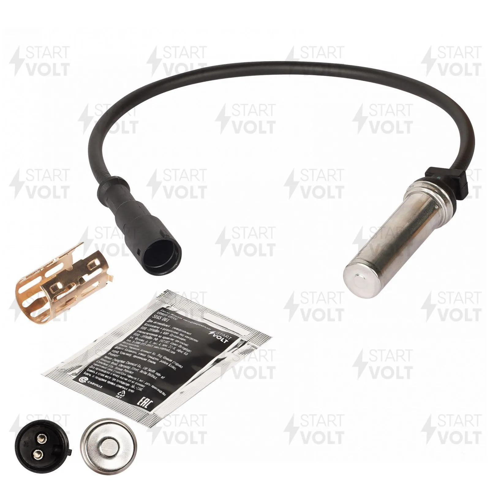 Датчик ABS для а/м КАМАЗ/DAF/MAN/Scania прямой 350мм STARTVOLT VS-ABS 0708