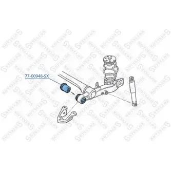Сайлентблок зад.балки Opel Astra G/ Zafira A/ Meriva 98> STELLOX 77-00948-SX