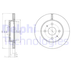 Диск тормозной передний DAIHATSU SIRION/SUBARU JUSTY /VENT D=246MM DELPHI BG4128