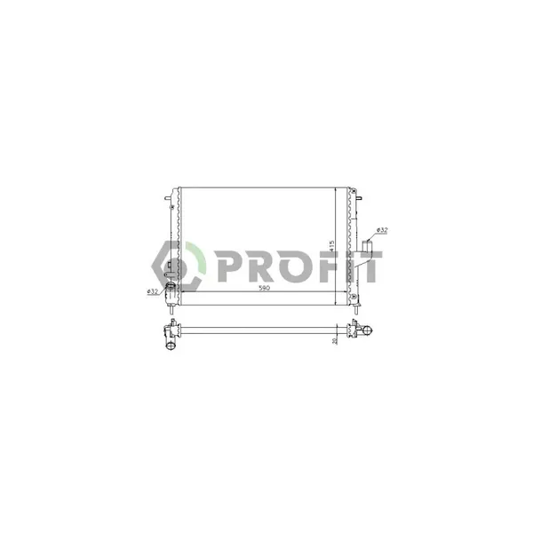Радиатор_RENAULT LOGAN 08-. SANDERO 08-. DUSTER 10- Profit PR6037N9