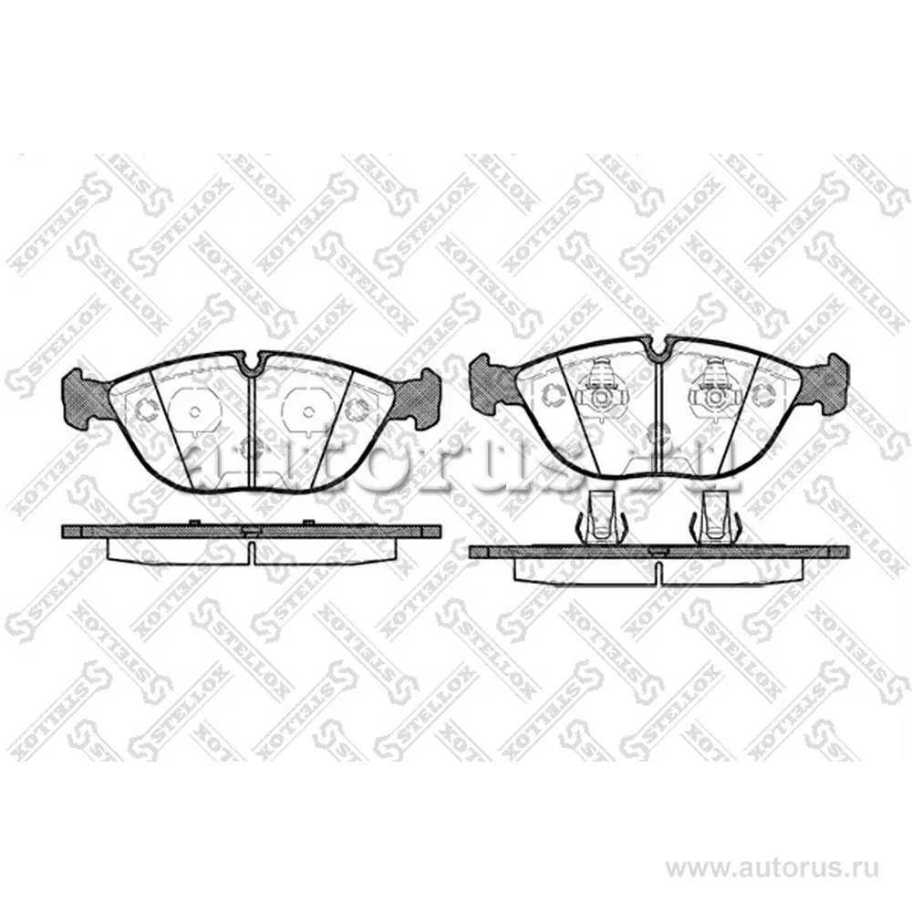 Колодки дисковые п. с антискрип. пл. BMW E38 5.0/4.0D 94>, MB W210 STELLOX 608 000B-SX
