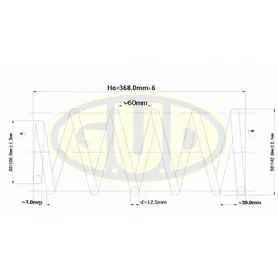 ПРУЖИНА ПЕР Daewoo Kalos 1.2/1.4 16V/1.6 16V 02-08 G.U.D GCS017710