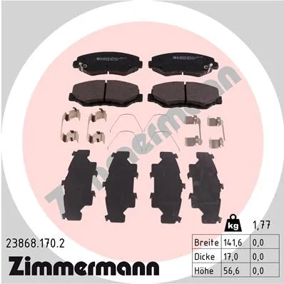 SBB Honda incl. accessory ZIMMERMANN 23868.170.2