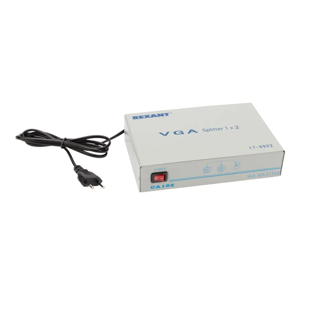 Делитель гнездо VGA на 2 гнезда VGA, 150 МГц, металл REXANT REXANT 176922