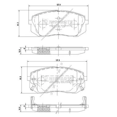 Колодки тормозные hyundai ix35 10-kia sportage 10-carens 02- передние