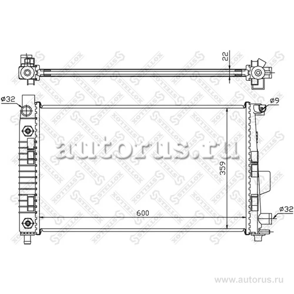 Радиатор системы охлаждения АКПП MB W168 1.9/2.1i/1.7CDi 99-04 STELLOX 10-25932-SX