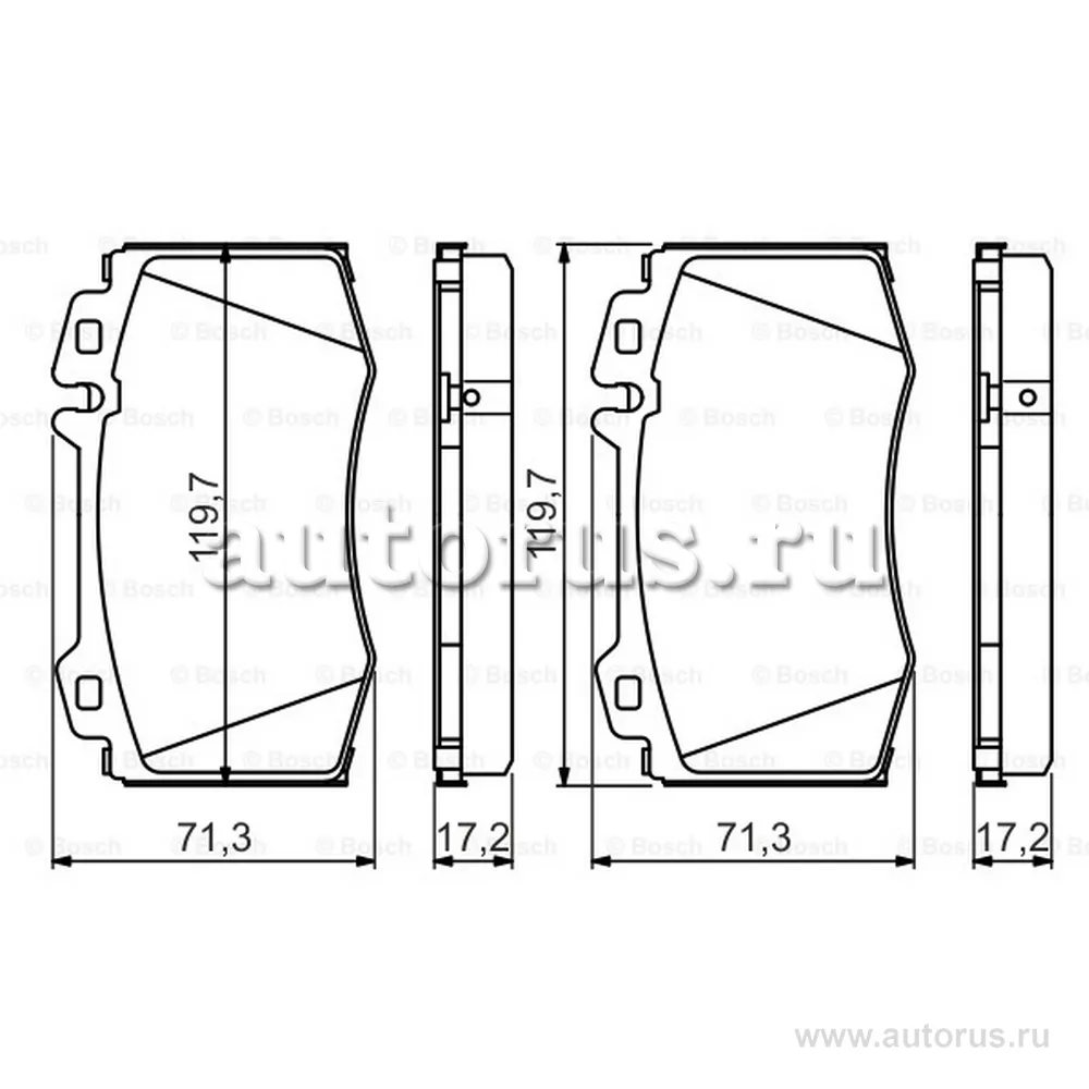 Дисковые колодки MB W220/W211 02&amp,gt, BOSCH 0986494576