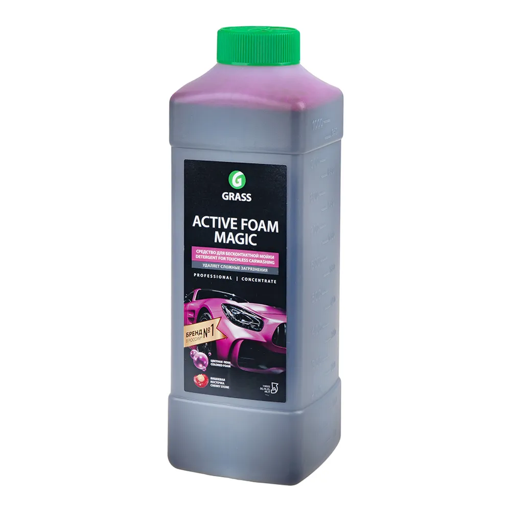 Автошампунь Active Foam Magic для бесконтактной мойки розовая пена 1л GRASS 110322 GRASS 110322