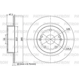 Диск тормозной задний GEELY COOLRAY 20- PATRON PBD1125