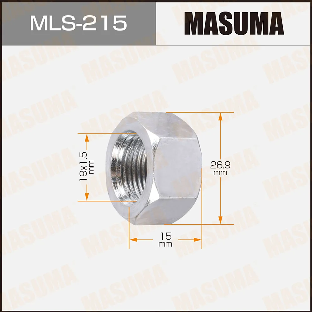 MLS-215_гайка колесная M19x1.5 Mitsubishi MASUMA MLS-215