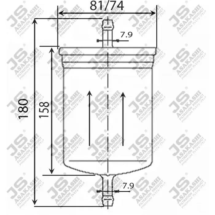 Фильтр топливный AD VW BMW MB NISSAN JS ASAKASHI FS2070