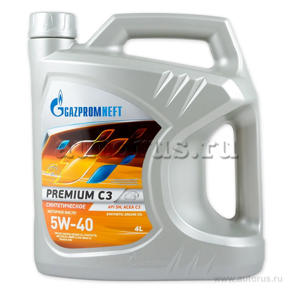 Масло моторное Gazpromneft Premium C3 5W-40 синтетическое 4 л 253142233