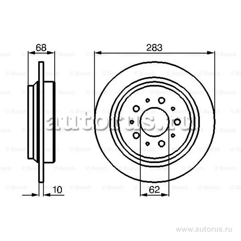Диск тормозной BOSCH 0986478445