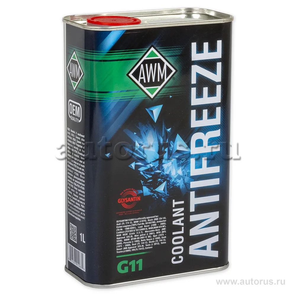 Антифриз AWM 11 Ready Mix G11 готовый зеленый 1 л 430208035