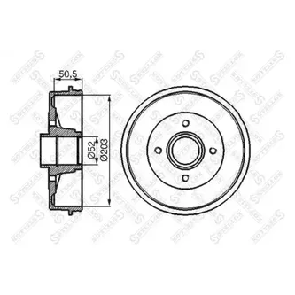 Барабан торм.Renault R19 all 92 STELLOX 60253910_SX