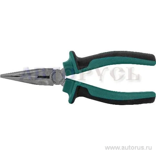 Длинногубцы изогнутые с двухкомпонентными рукоятками 6 JONNESWAY P1216