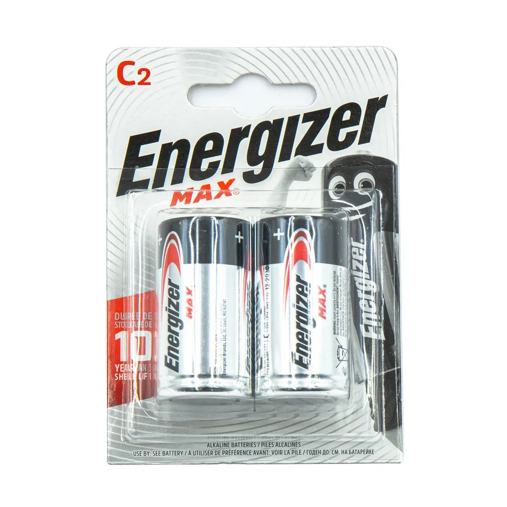 Батарейка алкалиновая Energizer Max C 1,5V (2 шт) E302306700