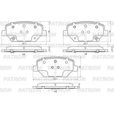 Колодки тормозные дисковые пер. CHEVROLET Equinox 17- / CHEVROLET Camaro 17- PATRON PBP274