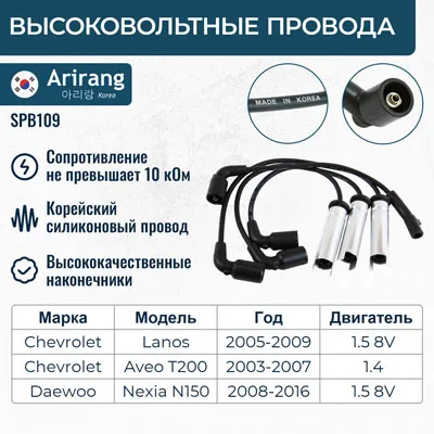 Провода высоковольтные ARIRANG SPB109