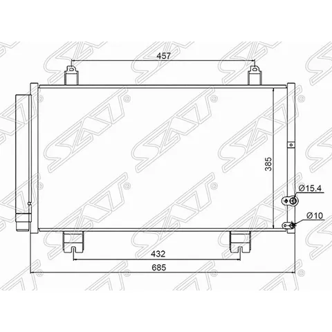 Радиатор кондиционера LEXUS GS300/350/430/460/450H 05-/MARK X GRX12#/REIZ 04-09 SAT STLX323940