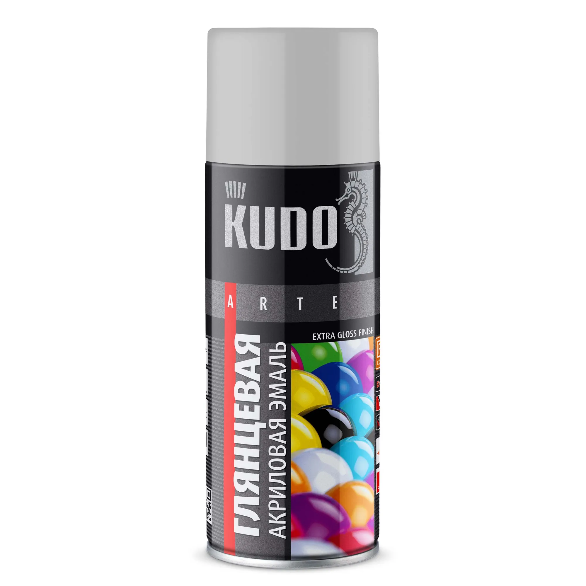 Эмаль универсальная акриловая RAL 7035 светло-серая высокоглянцевая KUDO KUDO KUA7035