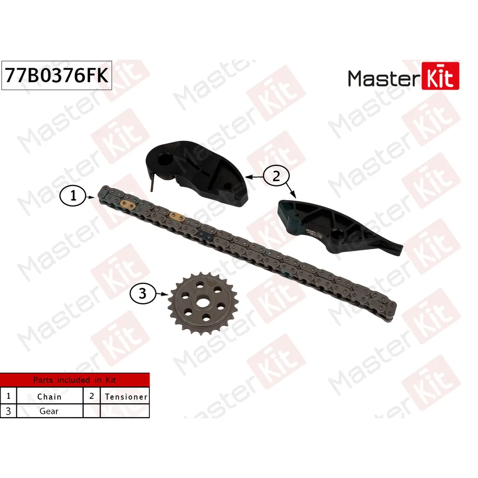 Комплект цепи масляного насоса JAGUAR/ LAND ROVER 508PS MASTERKIT 77B0376FK