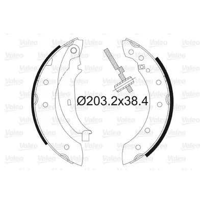 Колодки тормозные барабанные VALEO 562 581