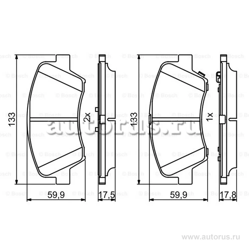 Колодки дисковые передние Hyundai I30 12,/Kia Ceed 12-15 BOSCH 0986494712