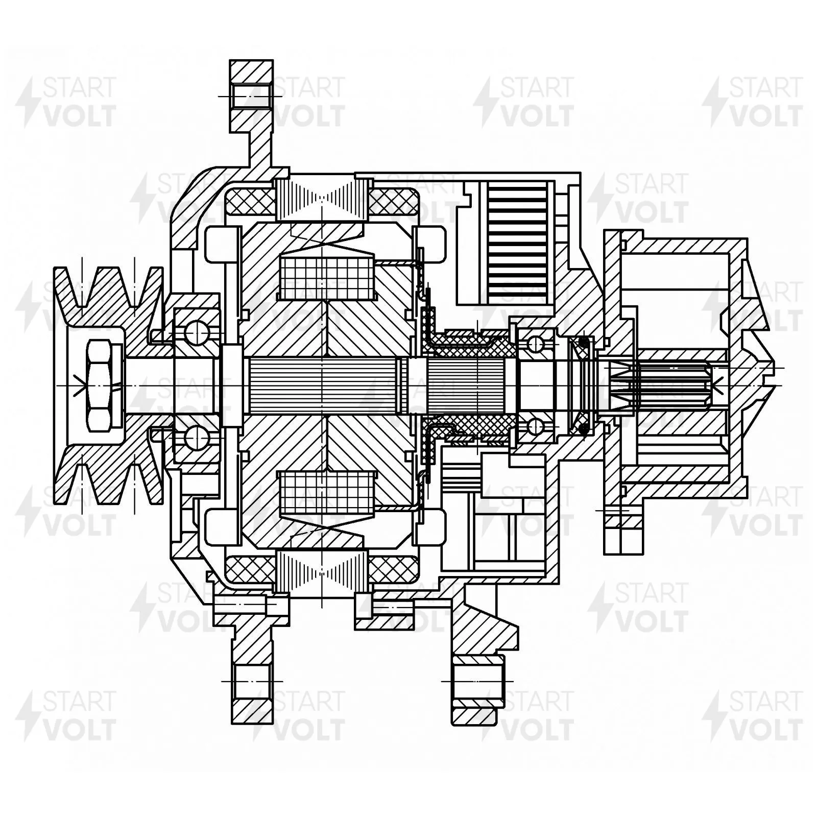 Генератор 80A STARTVOLT LG 1120