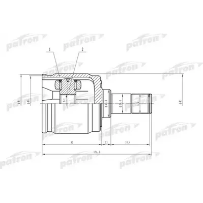 ШРУС внутр прав к-кт [A:32, B:27, D:40, L:155.5] HONDA: PATRON PCV3009