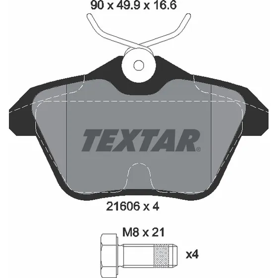 Колодки тормозные дисковые TEXTAR