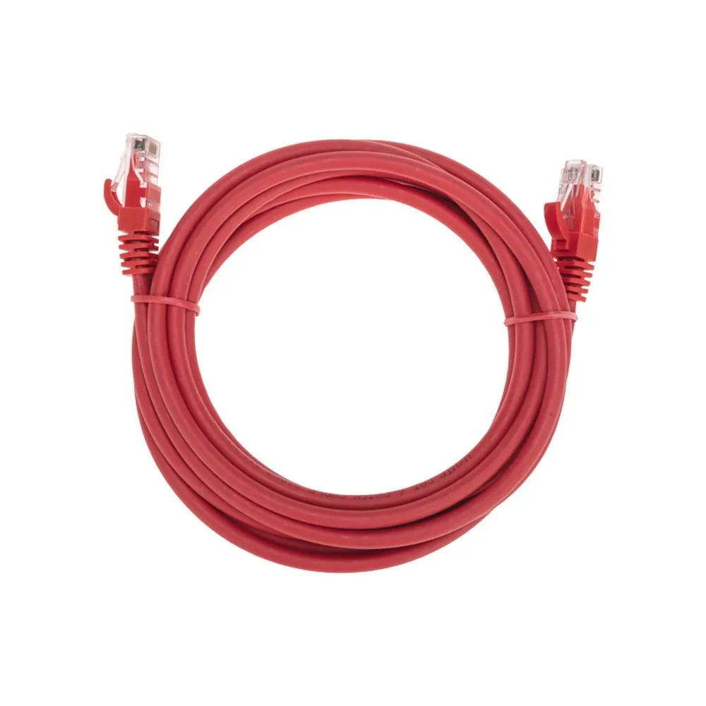 Патч-корд U/UTP CAT 6, RJ45-RJ45, 26AWG, LSZH, красный, 3м REXANT 02-0293-3