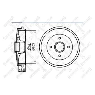 Барабан тормозной Peugeot 106/206 all 96> STELLOX 6025-1905-SX