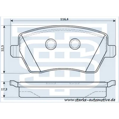 Колодки тормозные RENAULT CLIO III передние STARKE 174-508