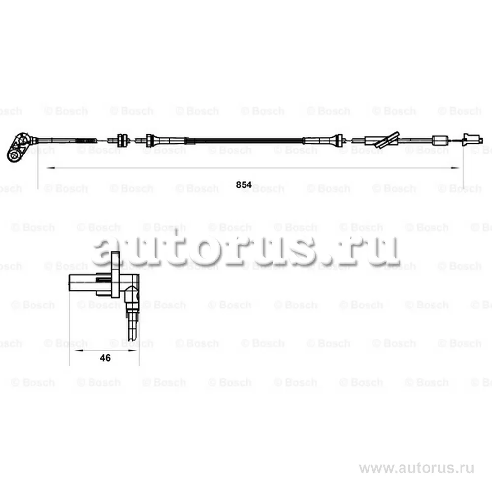 Датчик ABS передний R BOSCH 0 265 007 552