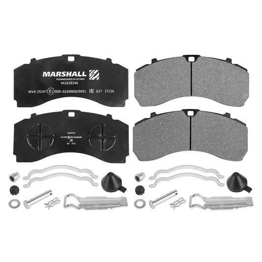 Тормозные колодки Мерседес Актрос МП3 МП4 передние дисковые Marshall M2629246