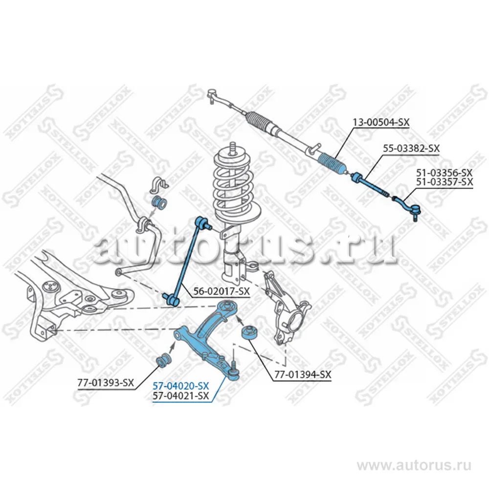 Рычаг нижний лев.Ford Ka all 08 STELLOX 5704020_SX