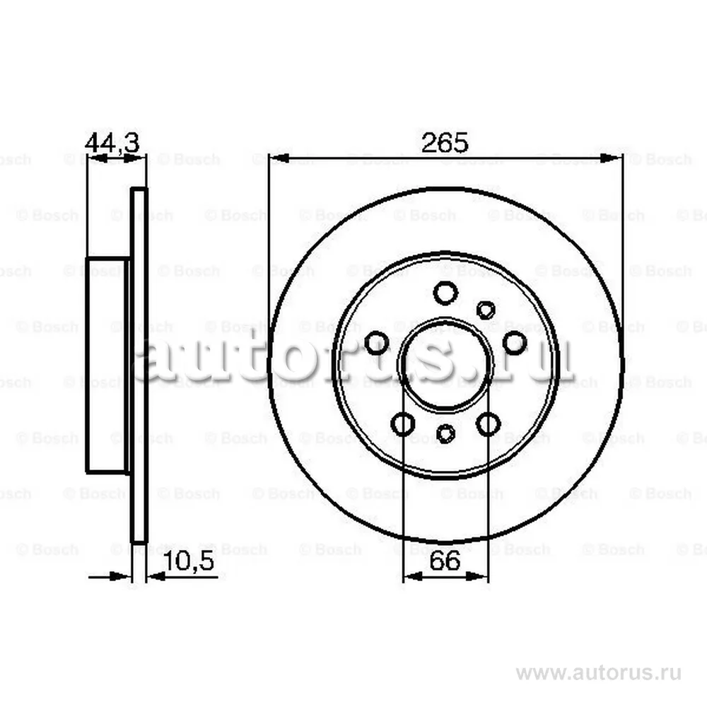 Диск тормозной задний BOSCH 0986478757